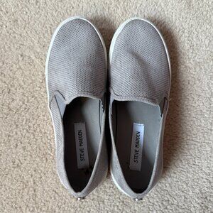 Steve Madden Slip on Gray Mesh Shoes